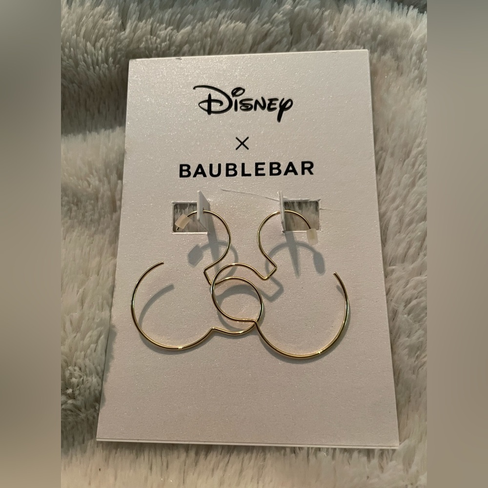 Disney X BAUBLEBAR gold Mickey earrings